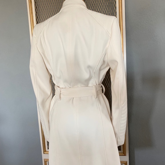 Kenneth Cole Asymmetrical Belted Trench Coat Opal - Picture 4 of 8